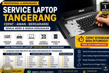 jasa Service Laptop Tangerang Terdekat Bergaransi dan Bisa Ditunggu